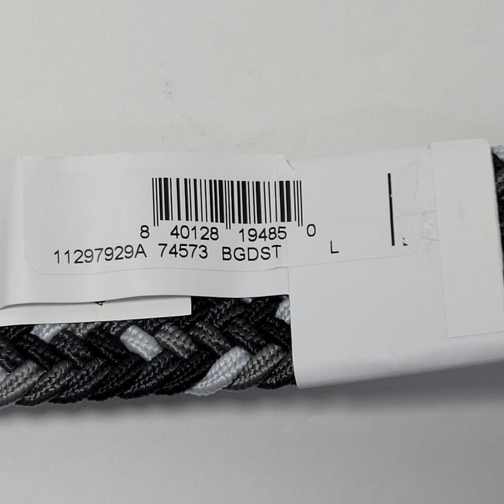 Nike Golf Belt Mens Large 40-42 Woven Stretch Pant Size 38-40 Black Gray Braided - Picture 11 of 12